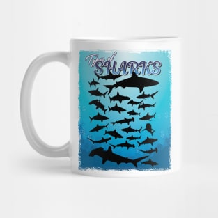 '38 Types of Shark' Awesome Shark Gift Mug